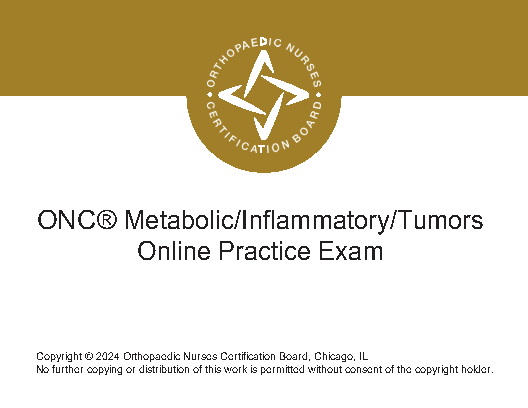 ONC Metabolic/Inflammatory/Tumors Online Practice Exam
